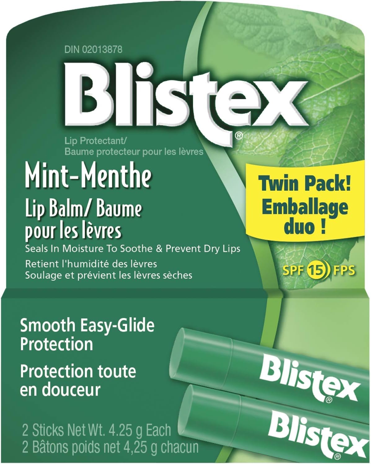 Blistex Regular Lip Balm Value Pack 3 count & Mint Lip Balm Twin Pack 2 count