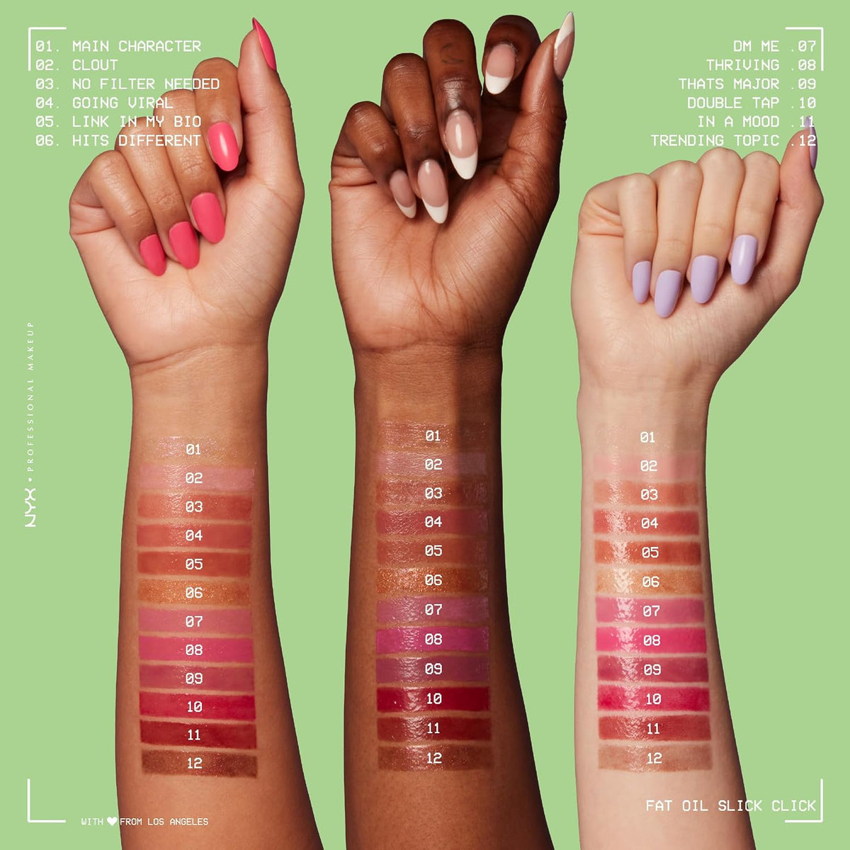 NYX PROFESSIONAL MAKEUP, Fat Oil Slick Click, Balm in a stick, Infused with nourishing oils, High shine finish - No Filter Needed (Shimmery Pink)