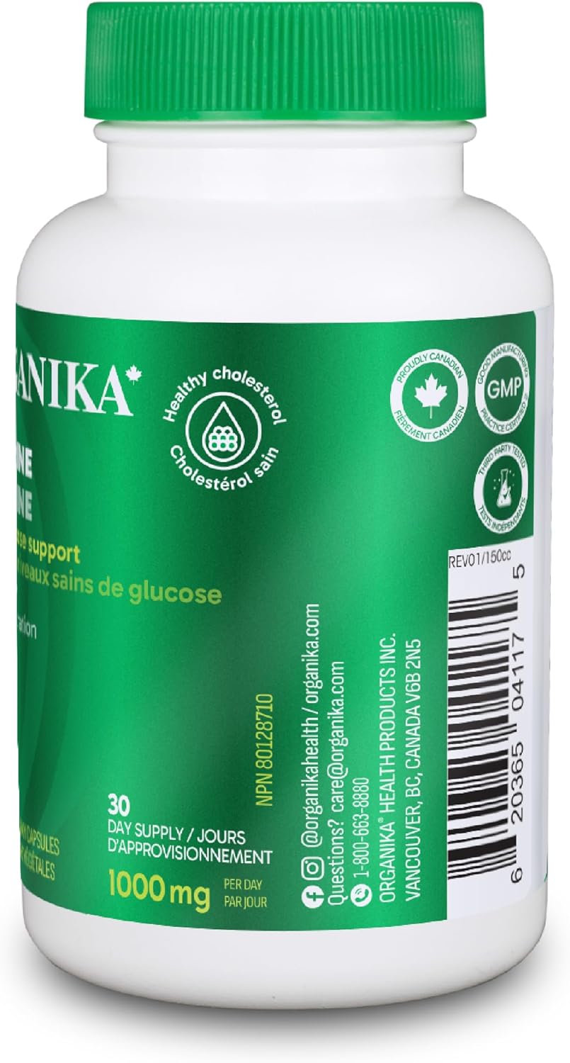 Organika 小檗碱 - 高效，支持胆固醇和葡萄糖代谢，有助于维持心血管健康 - 60粒胶囊