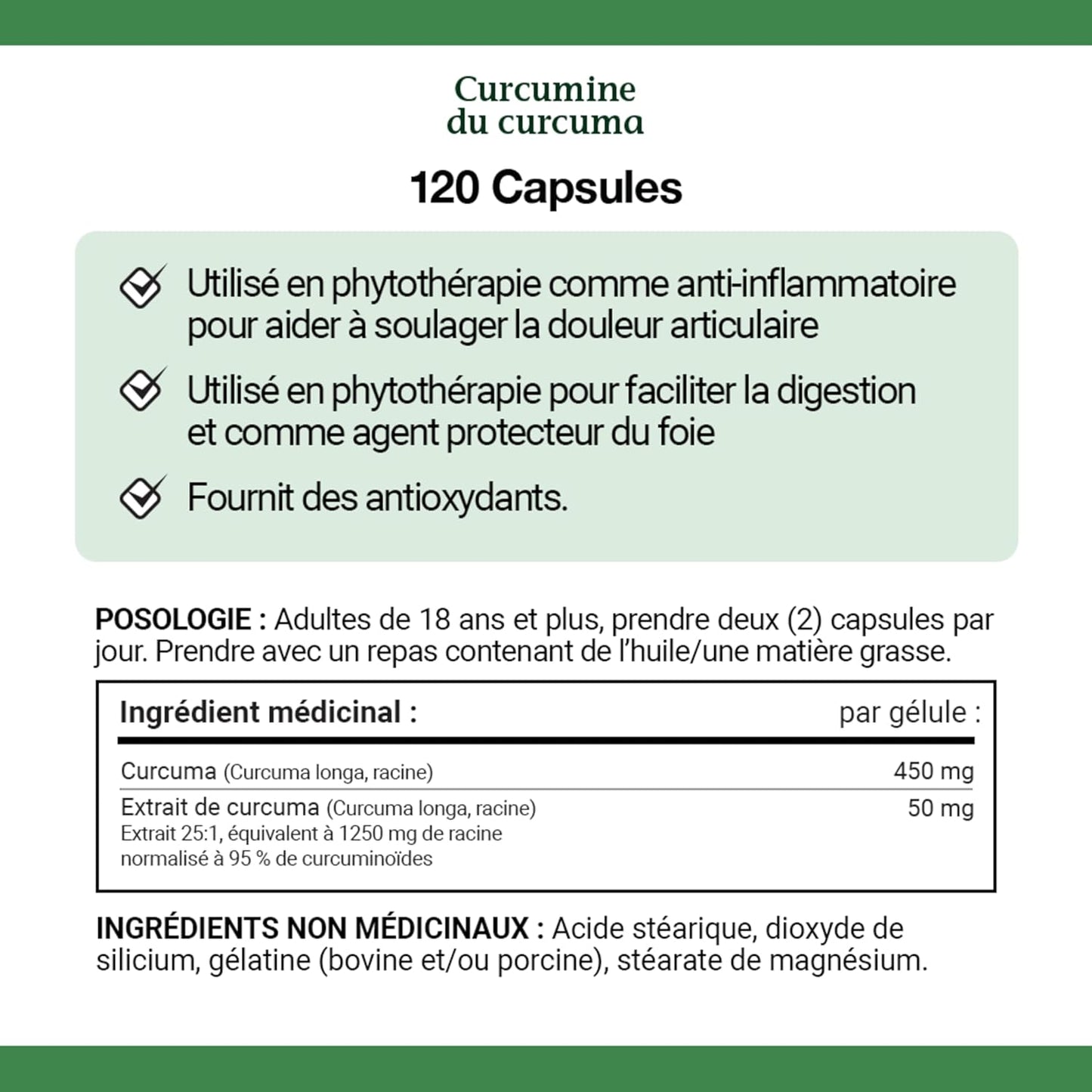 Nature's Bounty 姜黄素丸和草本保健品，有助于缓解关节疼痛，抗氧化剂来源，450 毫克，120 粒胶囊，多色