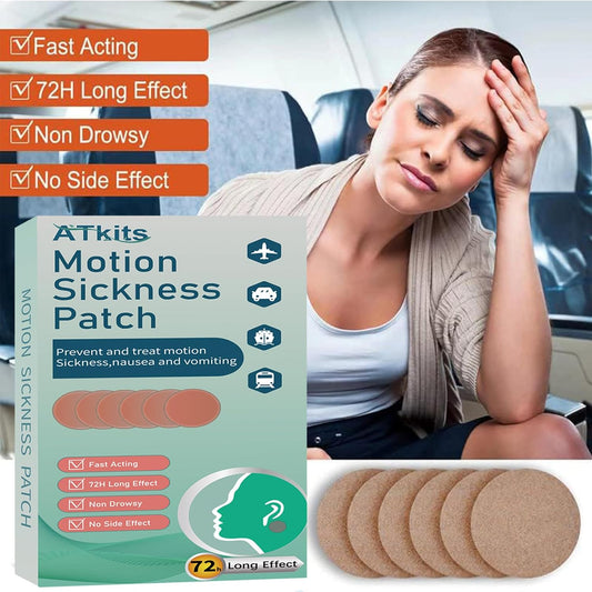 Motion Sickness Patches, Sea Sickness Patch for Cruise,Nausea Patches, No Side Effects for Car and Boat Rides, Ships, Cruise and Airplane & Other Forms of Transport ﻿ (40 Patches)