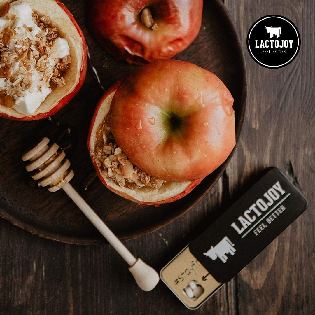 LactoJoy Lactase Pills 14.500 FCC I 45 Pieces I Powerful Lactase Enzymes for Lactose Intolerance I Ultra Pure for Improved Digestion I No Silicon Dioxide, No Artificial Flavors, No Sucralose