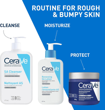 CeraVe SALICYLIC ACID Cleanser, Renewing SA Smoothing BHA Exfoliant for Face. Suitable for Keratosis Pilaris & Psoriasis. Gentle Cleanser With Hyaluronic Acid, Niacinamide, Vitamin D & Ceramides. Fragrance Free, No micro…