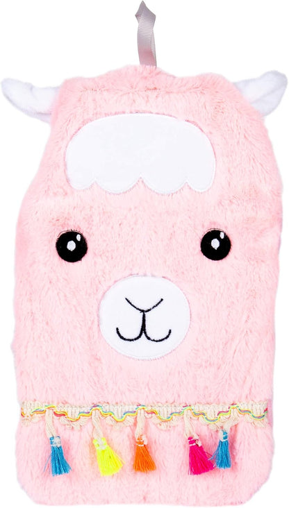 Bodico 舒适温暖新奇骆驼毛绒 1L 热水袋，10.5 英寸，粉色