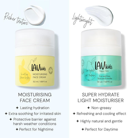 Lav Kids Organic Face Cream, Natural Skincare for Children, Plant-Based Ingredients