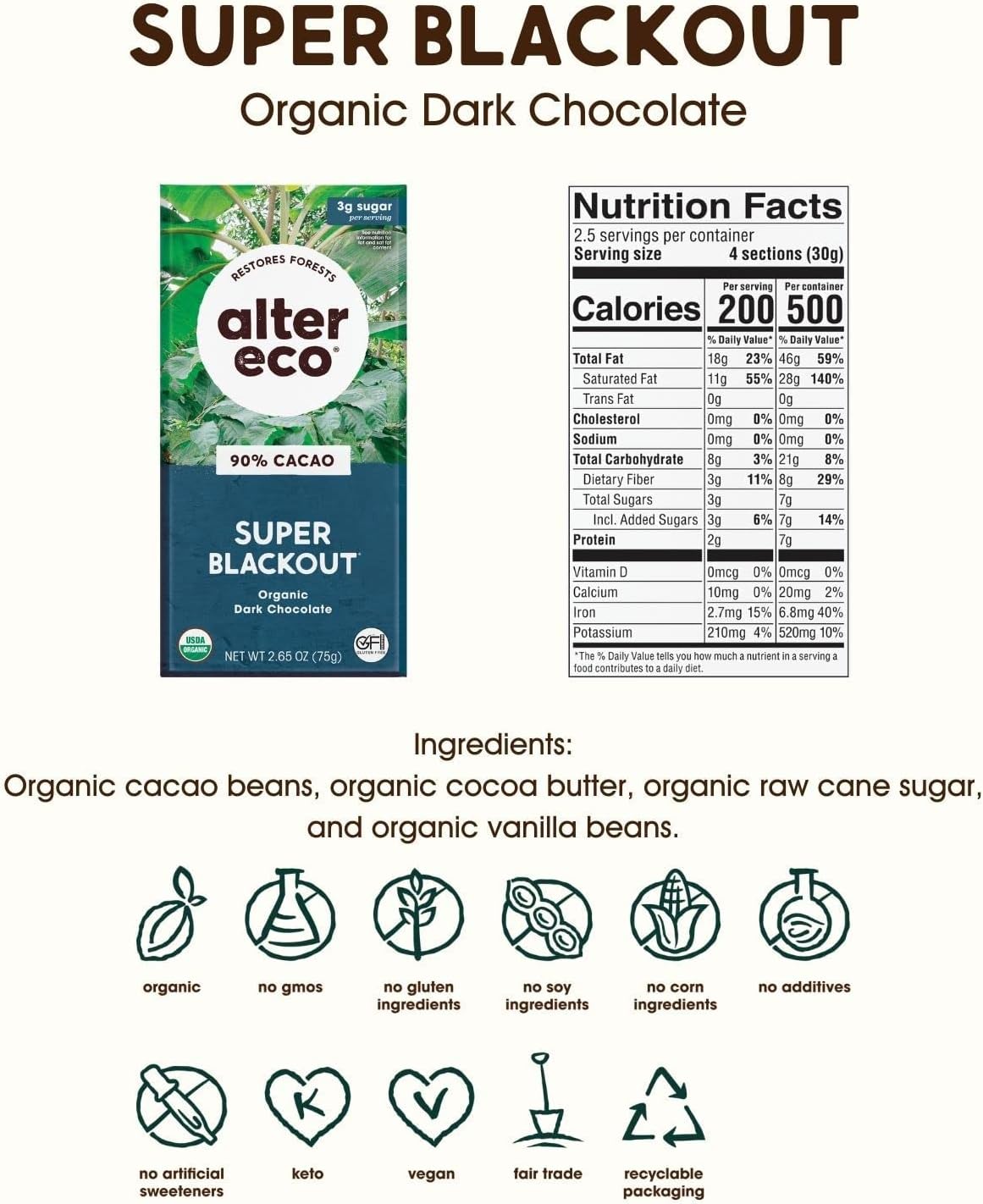 Superblackout 90% 巧克力棒 12 包