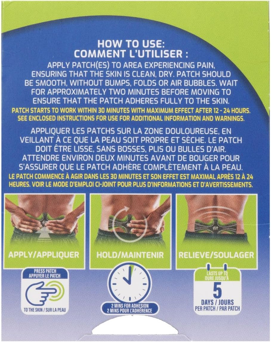 JointFlex FIT 远红外疗法贴片试用装，支持肌肉和关节的持续主动活动，每片长达 5 天，防水、不加热、无药物 - 3 片，1 片矩形/2 片圆形