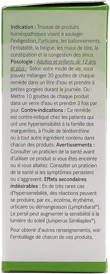 Pascoe – Pascoe 排毒套装 – 3 x 20 毫升口服滴剂 - 顺势疗法套装，用于缓解鼻窦充血、消化不良、荨麻疹、腹胀、烦躁、疲劳、头痛和便秘 - 两周清洁，温和不伤身体