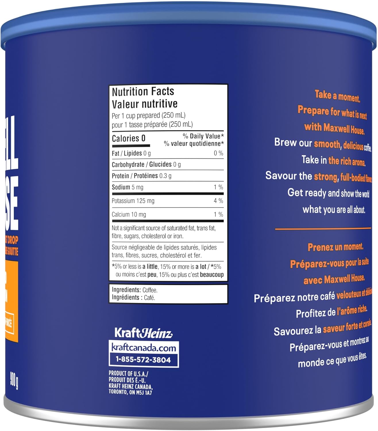 麦斯威尔早餐混合研磨咖啡，900克罐装