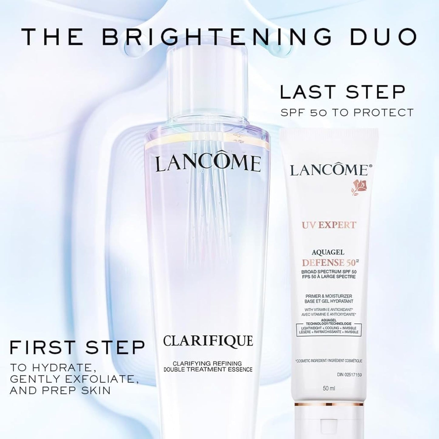 Lancôme Clarifique Double Treatment Essence - Exfoliating, Brightening & Soothing Facial Essence - with Salycilic, Glycolic & Lactic Acids - Improves Skin Radiance, Skin Tone Evenness & Hydration