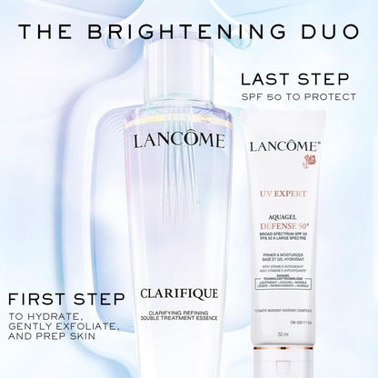 Lancôme Clarifique Double Treatment Essence - Exfoliating, Brightening & Soothing Facial Essence - with Salycilic, Glycolic & Lactic Acids - Improves Skin Radiance, Skin Tone Evenness & Hydration