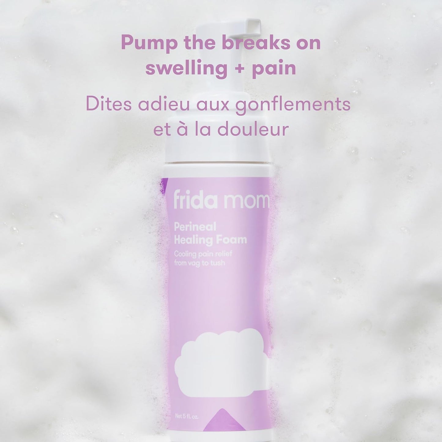 Frida Mom 金缕梅会阴愈合泡沫和金缕梅会阴冷却垫衬垫，用于产后护理，医院包必备，可缓解产后疼痛