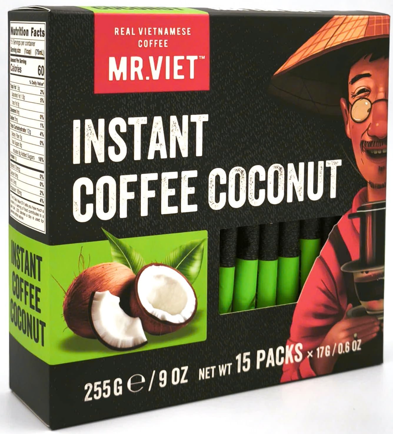 Mr.Viet 椰子速溶咖啡 15 包
