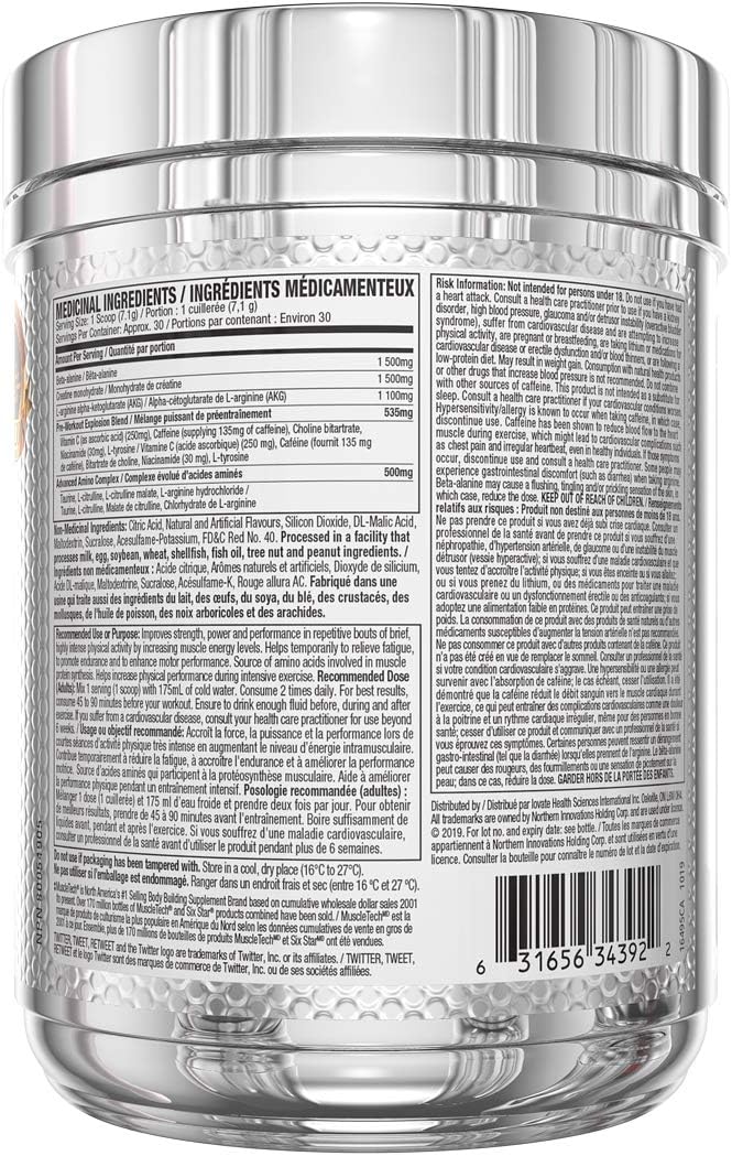 Six Star 乳清蛋白粉（香草味，2 磅）| 鍛煉前爆炸（水果賓治味，30 份）