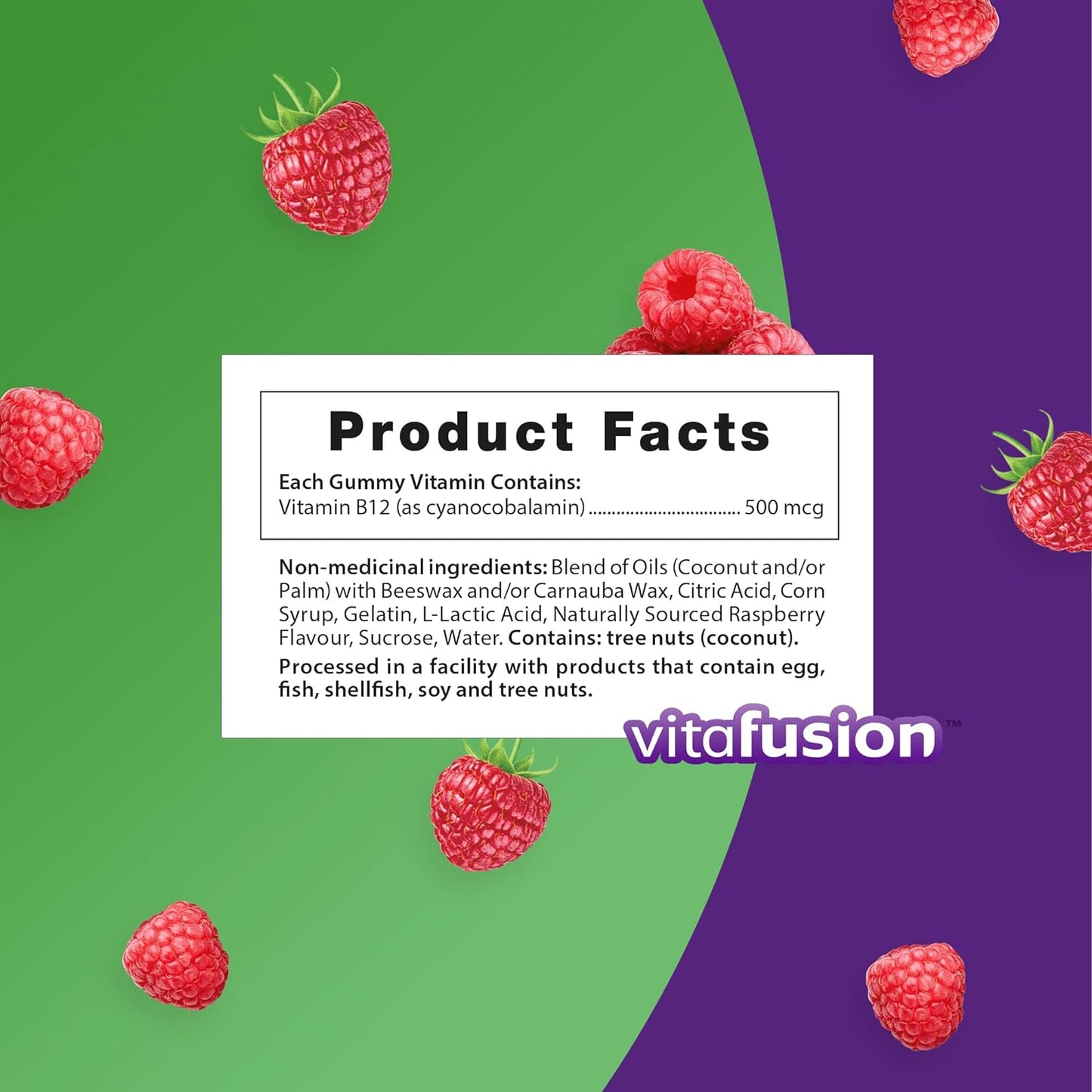 Vitafusion B12 成人維生素軟糖，每日 1000 微克維生素 B12，幫助營養代謝，140 粒，2 個月用量，包裝可能有所不同