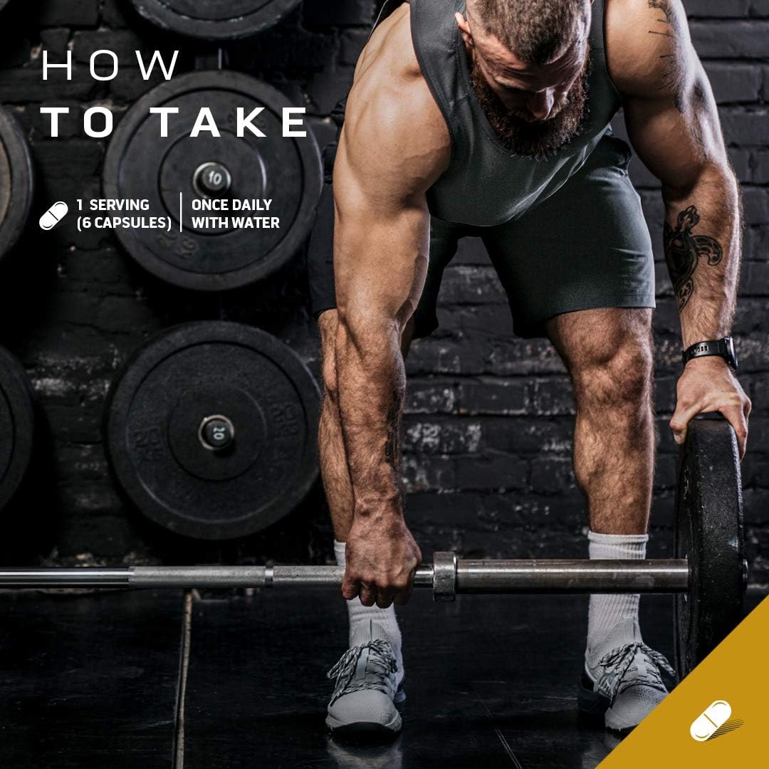 Muscletech 男性睪固酮增強劑、MuscleTech Test HD Elite、男性蒺藜、男性增強力量和睪固酮增強劑、男性硼補充劑，180 粒膠囊（1 包）