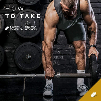 Muscletech 男性睪固酮增強劑、MuscleTech Test HD Elite、男性蒺藜、男性增強力量和睪固酮增強劑、男性硼補充劑，180 粒膠囊（1 包）