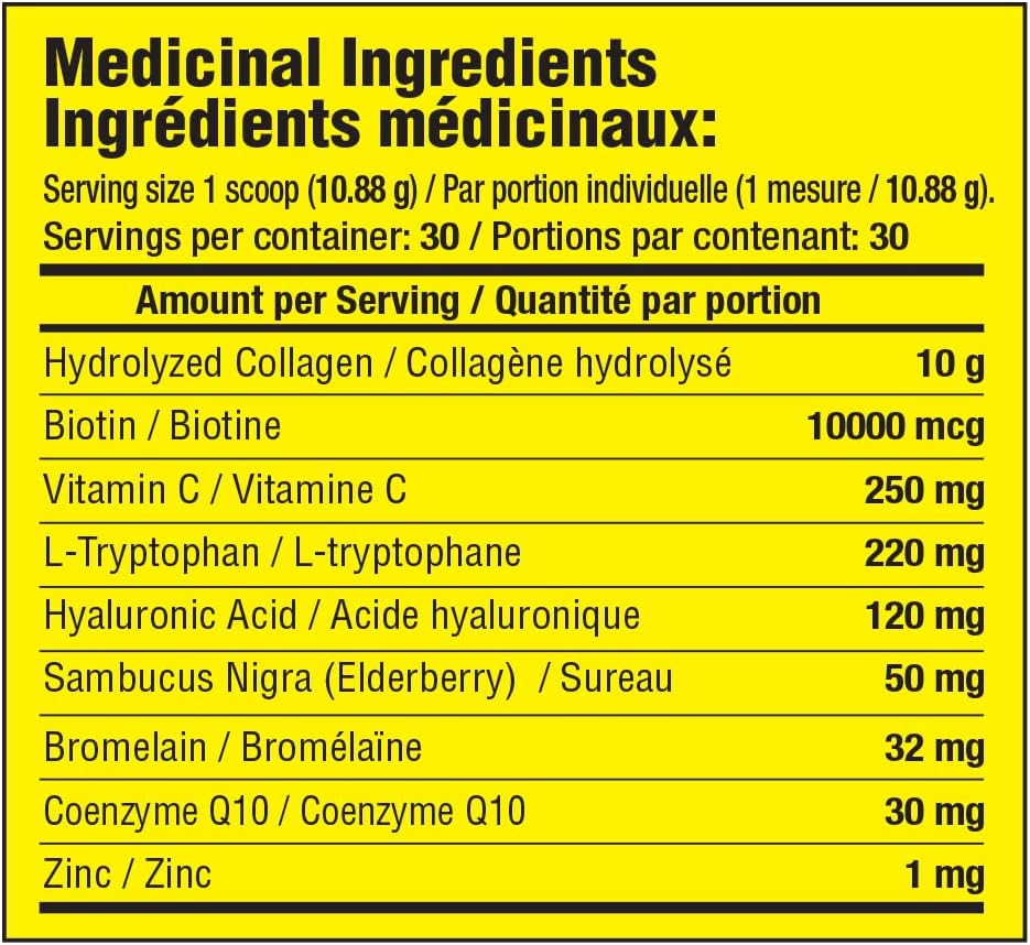 Mammoth Super 7 Collagen, 10g Grass Fed Bovine & Marine Sourced Collagen Types I & III, Joint Health, Immune Support, Antioxidant, CoQ10, 30 servings, Unflavoured