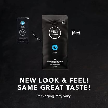 Kicking Horse Coffee，脱咖啡因，瑞士水处理，深度烘焙，全豆，1 磅，公平贸易，犹太洁食咖啡 & Grizzly Claw，深度烘焙，研磨，284 克 - 有机认证，公平贸易，犹太洁食咖啡