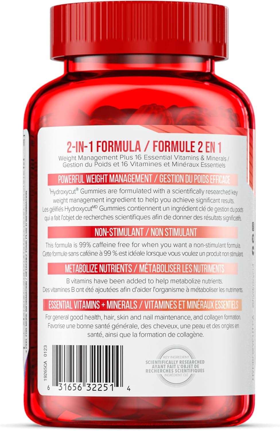 Hydroxycut Weight Loss Gummies for Women & Men | Hydroxycut Caffeine-Free Weight Loss Gummy | Non-Stim Weight Loss Supplement | Metabolism Booster for Weight Loss | Weightloss for Women and Men | 90 Count