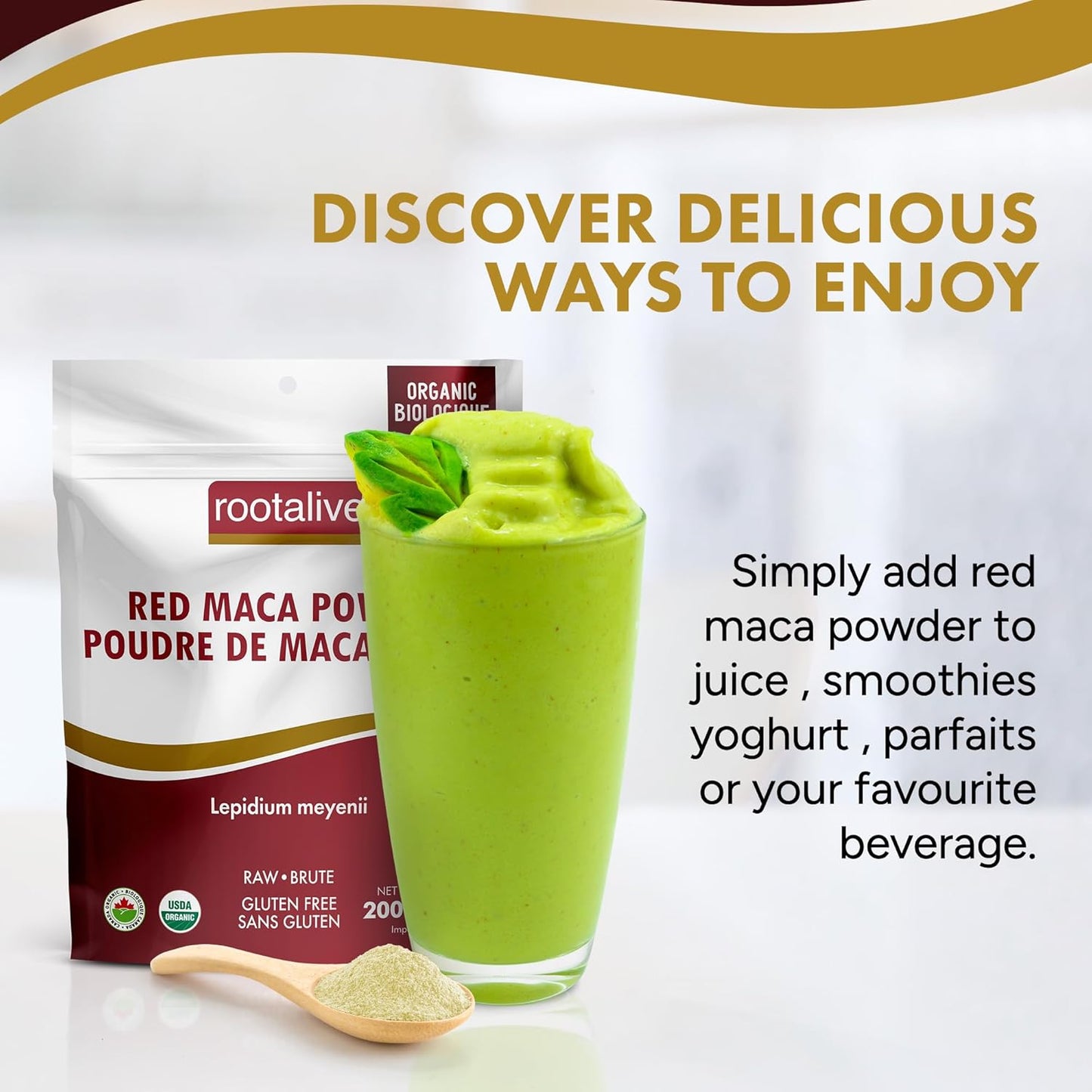 Rootalive 有機糊化紅瑪卡粉 200公克