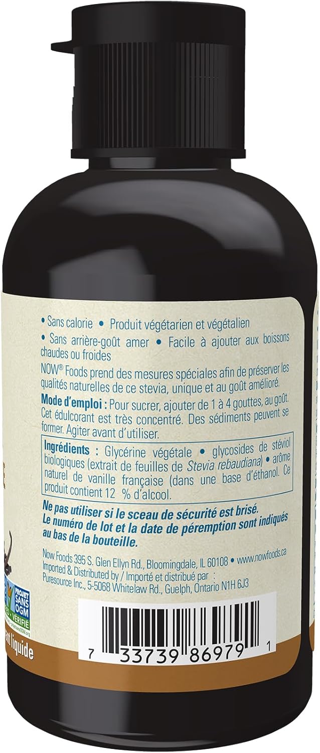 NOW Foods BetterStevia French Vanilla Flavour, Zero-Calorie Liquid Sweetener, Keto Friendly, Suitable for Diabetics, No Erythritol, 60ml