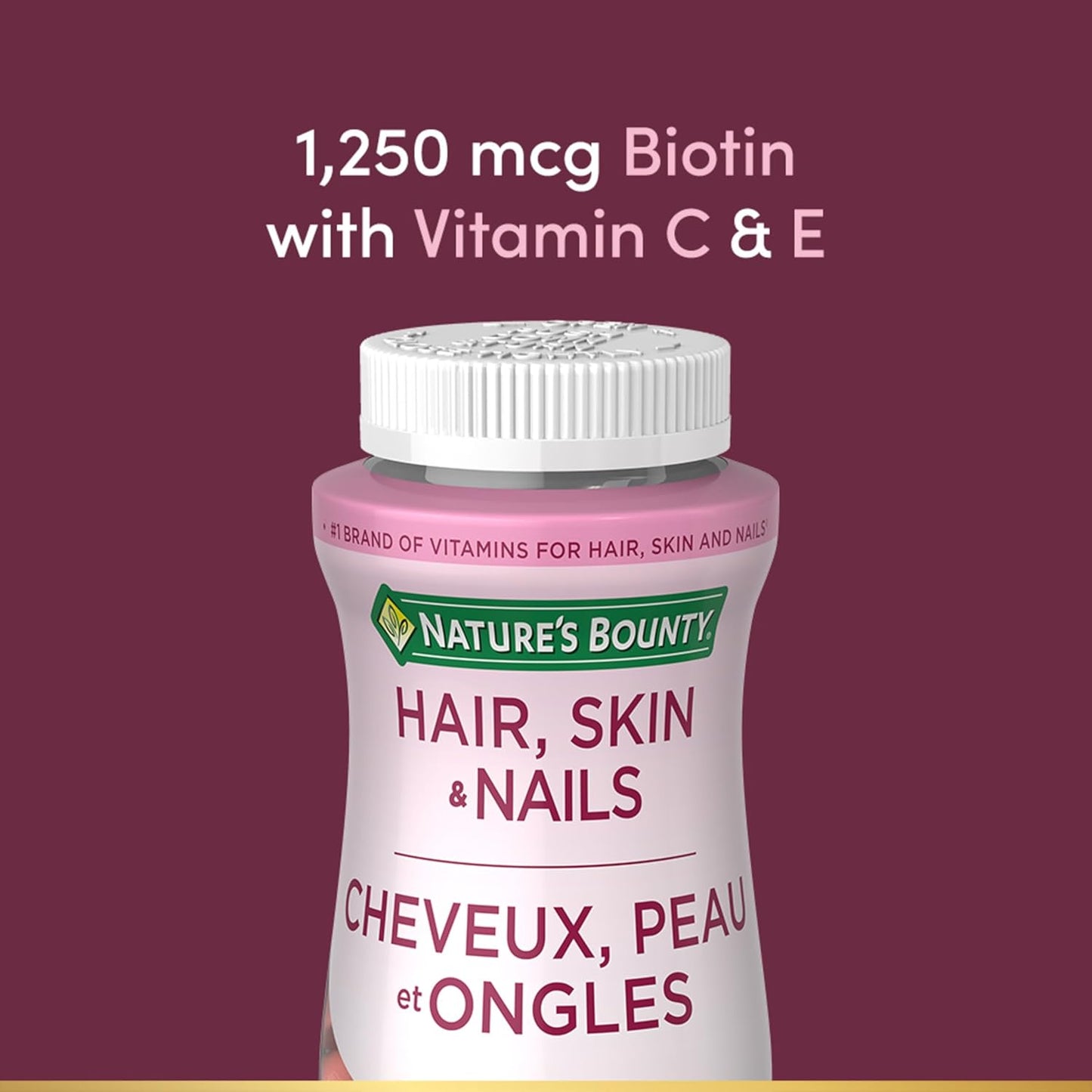 自然之寶頭髮、皮膚和指甲，有助於維持頭髮、皮膚和指甲的健康，幫助骨骼、牙齒、軟骨和牙齦的發育，促進傷口癒合，抗氧化劑，草莓奶油味，450 克