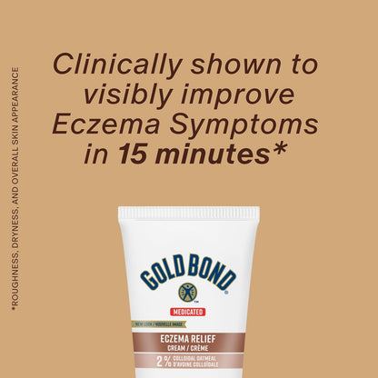 Gold Bond 药用湿疹缓解霜，225 毫升管装，不含类固醇和香料的湿疹霜，含 2% 胶体燕麦，可缓解湿疹引起的皮疹、瘙痒和刺激