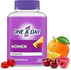 One A Day Women's Multivitamin Gummies - Daily Gummy Vitamins For Women With Vitamins A, C, D And Zinc To Support Immune Function, Biotin For Healthy Hair, Skin And Nails, And More, 130 Gummies