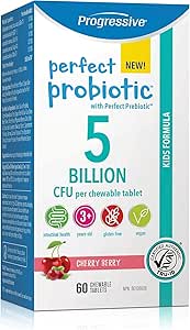 Progressive Perfect 益生菌兒童咀嚼片 5B，60 顆櫻桃莓果味