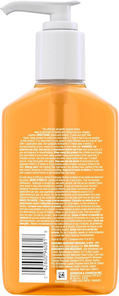 Neutrogena Oil-Free Acne Wash, Facial Cleanser with 2% Salicylic Acid Acne Treatment, Daily Oil-Free Acne Face Wash for Acne-Prone Skin with Salicylic Acid, 269mL