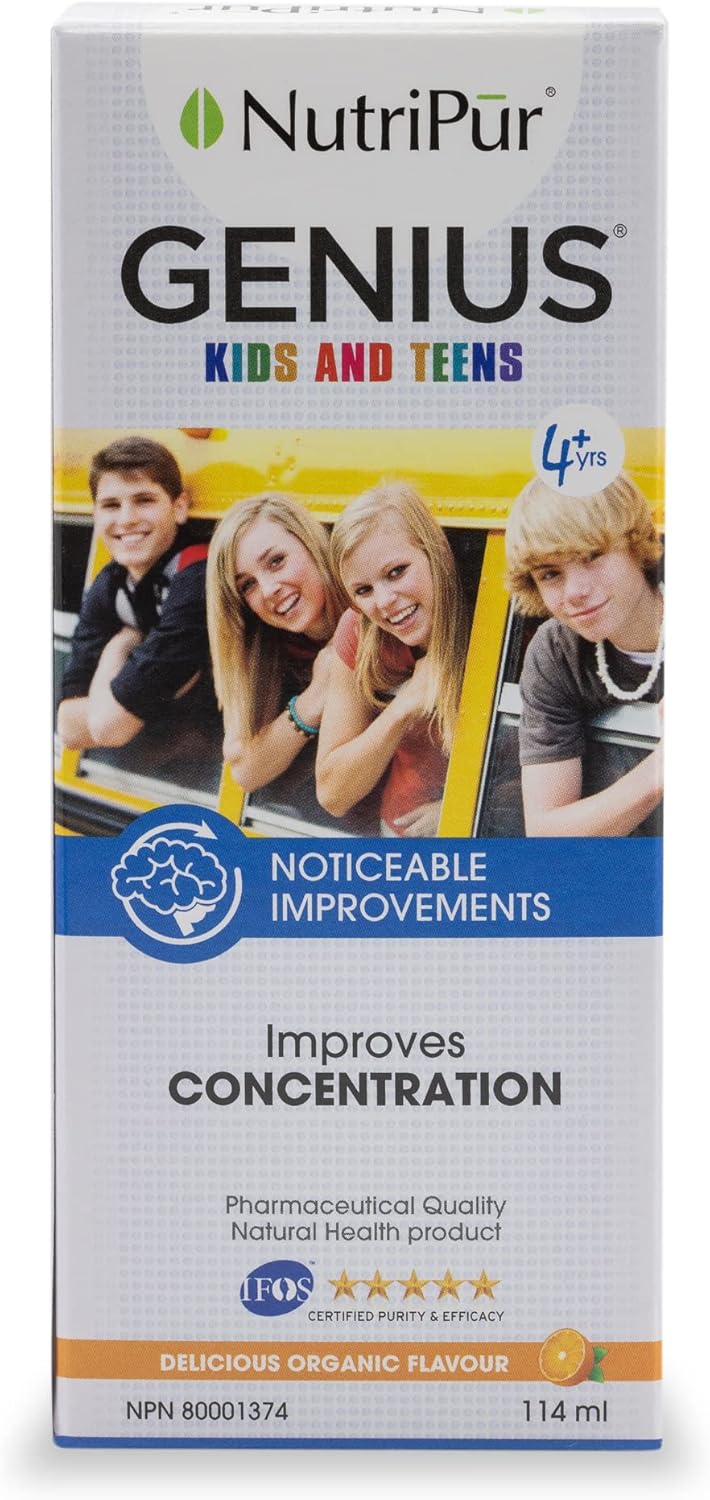 Nutripur GENIUS Kids and Teens - Concentration, Focus and ADD/ADHD, 114 ml