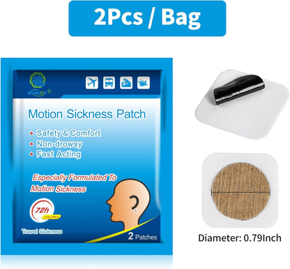 KONGDY 10片装晕车带和10片装晕车贴，成人和儿童晕车腕带和晕车贴，旅行晕车缓解套装，不瞌睡