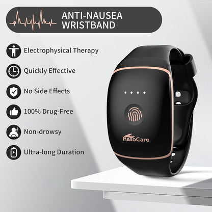 經皮電刺激裝置、防噁心腕帶、暈動病腕帶、暈動病（汽車、飛機、海上）和晨吐的嘔吐緩解劑，不含藥物且無副作用
