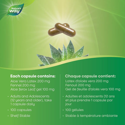 Nature's Way Aloelax Laxative Health Supplement, 100 Count