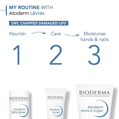 Bioderma Atoderm 唇膏，舒缓保湿润唇膏，适用于干燥和皲裂的嘴唇（2 件装）