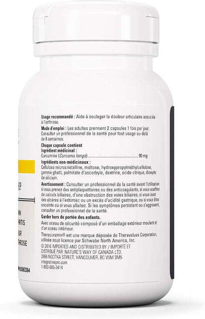 Integrative Therapeutics - Theracurmin HP - 姜黄、姜黄素补充剂 - 生物利用度提高 27 倍 - 高吸收姜黄* - 有助于缓解关节炎引起的关节疼痛 - 纯素 - 60 粒胶囊