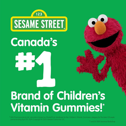 Sesame Street Brilliant Omega-3 Kids Gummy with DHA by Webber Naturals, 120 Gummies, For Children Age 3 and Up