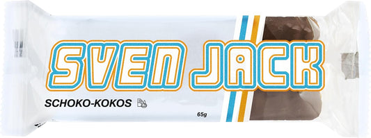 SvenJack Oat Bar Chocolate Coconut - Pack of 20 × 65g - Vegan Oatmeal Energy Bar with Cocoa & Coconut Flakes, High‑Fibre, Low‑Sugar, Tropical Snack for Daily Energy