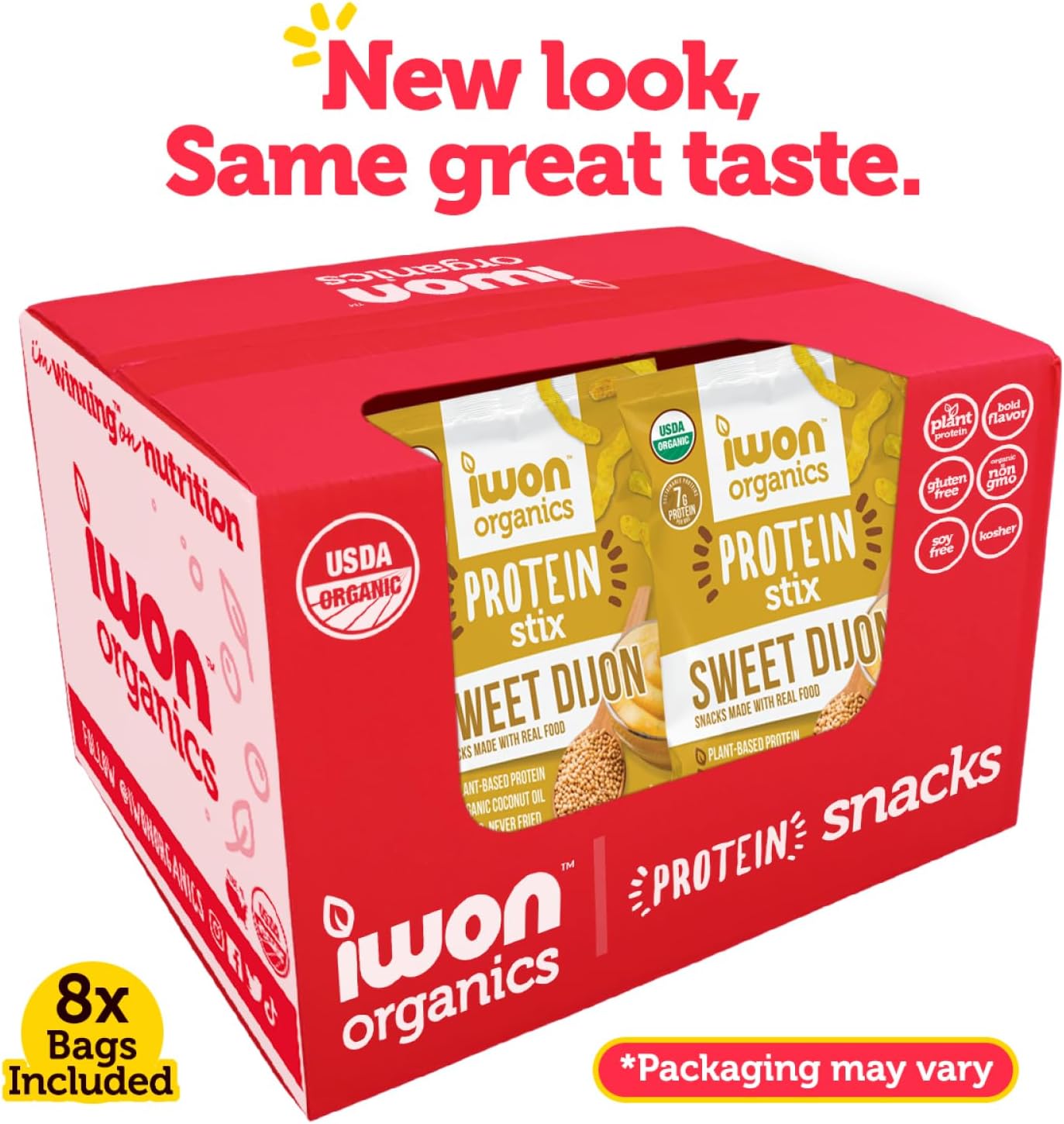 IWON Organics 甜第戎风味蛋白棒，8 支