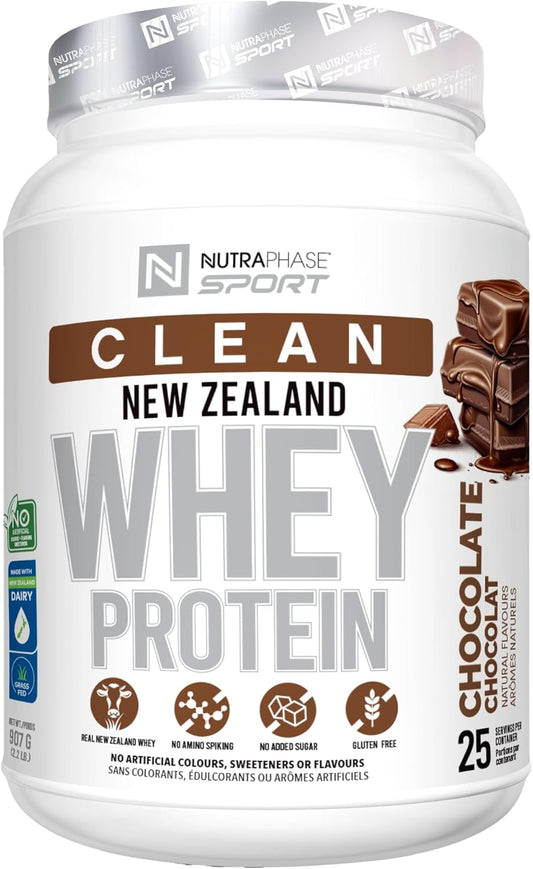 NutraPhase Clean New Zealand Whey Protein Chocolate, 25 Servings, 907 g (Pack of 1)