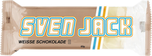 SvenJack 純素燕麥棒白巧克力 - 20 x 65克 - 高纖維、低糖、無麩質燕麥能量零食，含白巧克力塗層和可可片