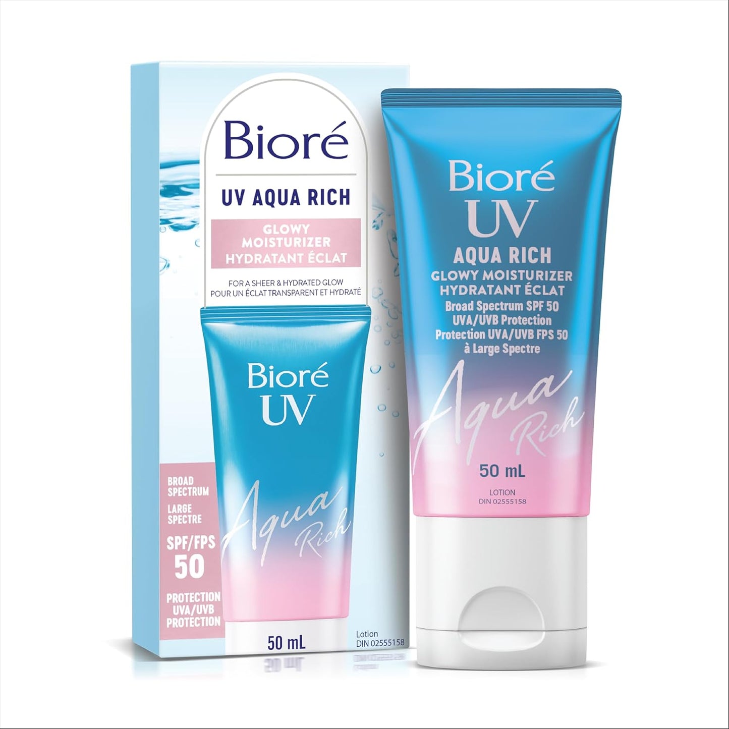 Bioré UV Aqua Rich Glowy 保湿霜 – SPF 50 50毫升