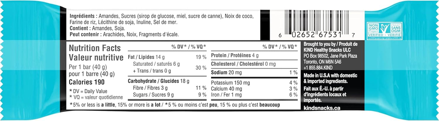KIND Almond & Coconut, 40 g, 5 Count