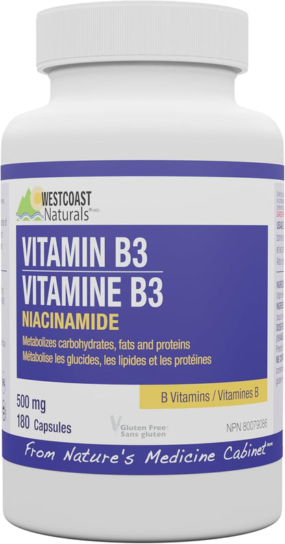 WESTCOAST NATURALS 菸鹼醯胺維生素 B3 180 粒
