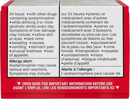 Tylenol Extra Strength Caplets for Headache, Migraine, Arthritis and Pain Relief, 500 mg Acetaminophen, 50 Caplets