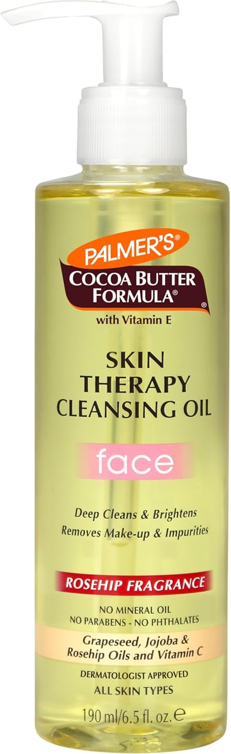 Palmer's Cocoa Butter Skin Therapy Cleansing Oil, Face, Rosehip Fragrance, 6.5 Ounce
