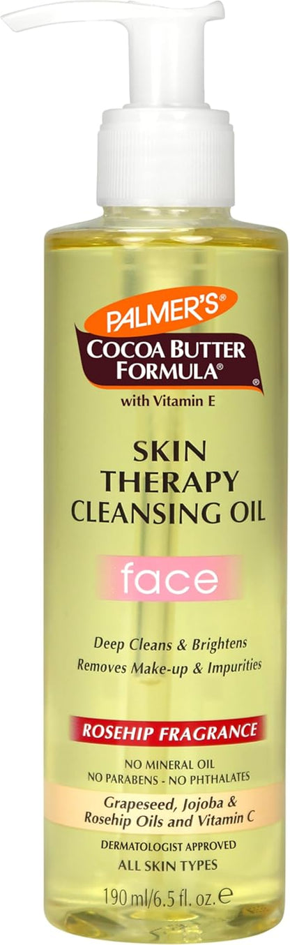 Palmer's Cocoa Butter Skin Therapy Cleansing Oil, Face, Rosehip Fragrance, 6.5 Ounce