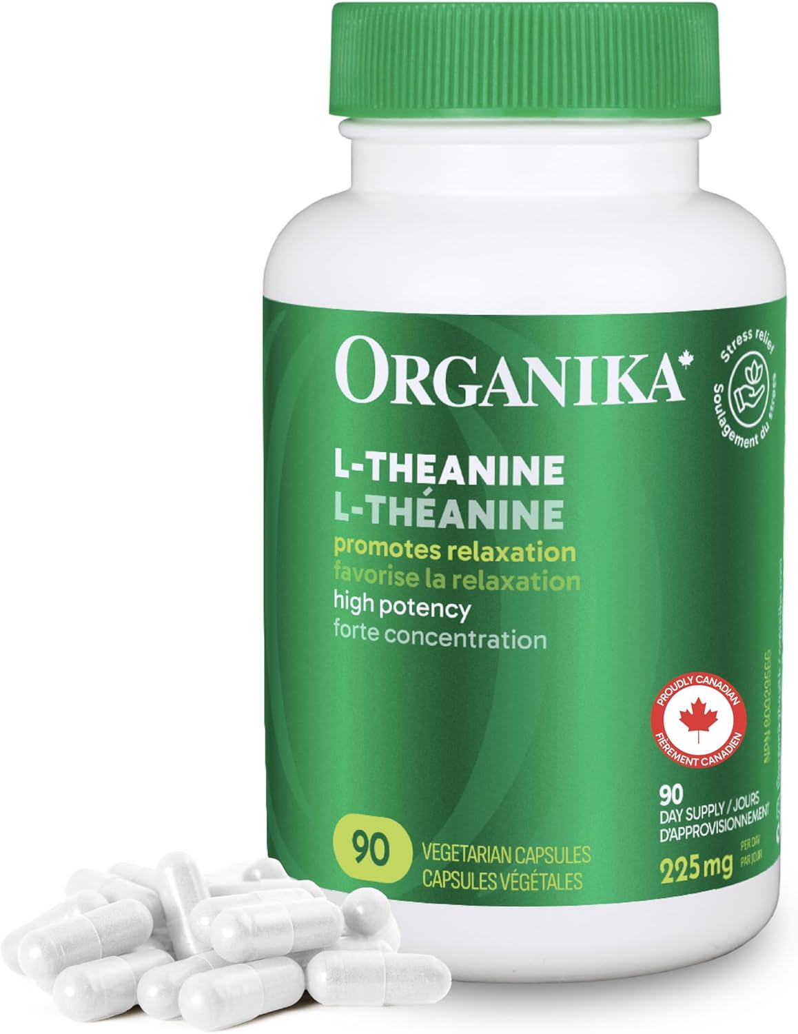 Organika L-茶氨酸 90 粒素食膠囊
