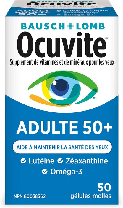 Bausch + Lomb Ocuvite 成人 50+ 眼部维生素和矿物质补充剂